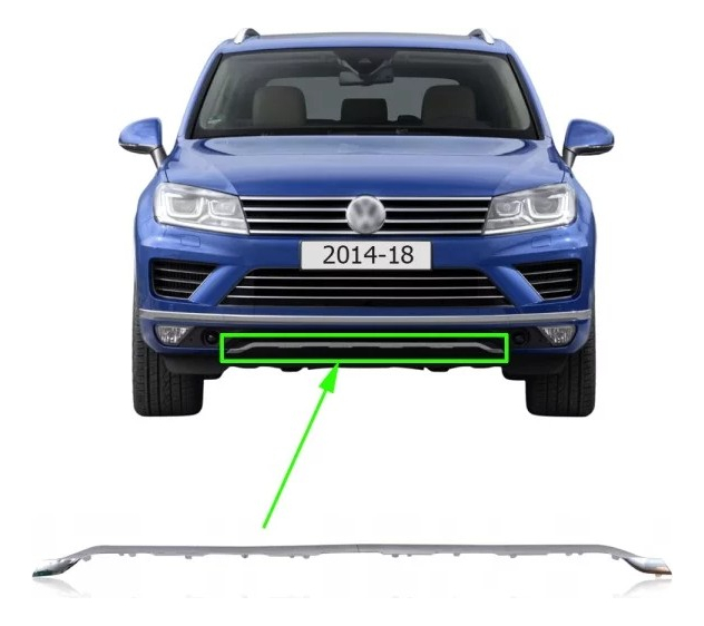 Moldura Fascia Delantera Vw Touareg 14 15 16 17 18 7p6853079