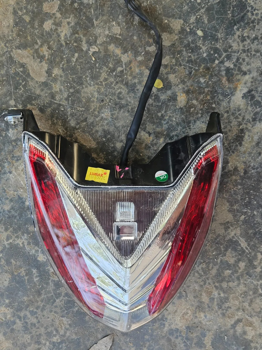Pulsar Ns125 2018-2023 Calavera Mica Trasera Stop Rojo Y Transparente