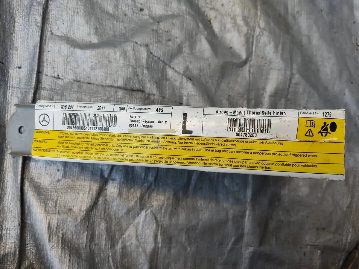 Mercedes-benz Clase c 2010 - 2014 Bolsas de aire Delantera Izquierdo Usado Original
