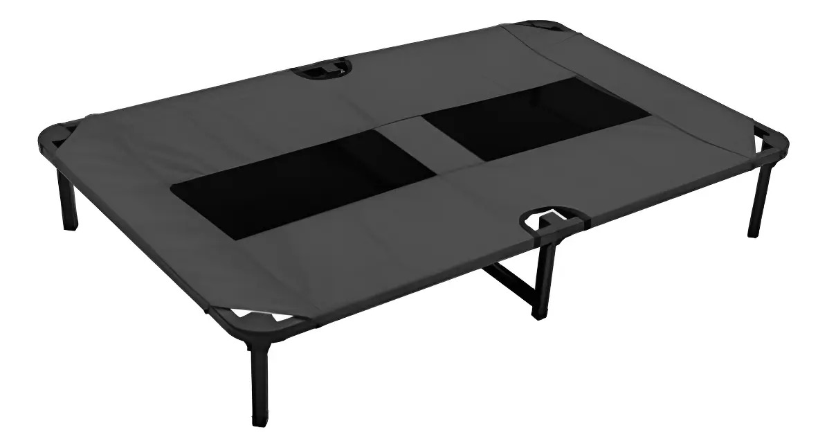 Cama Elevada Para Perro Impermeable 42 Gris Rectangular - vista 1
