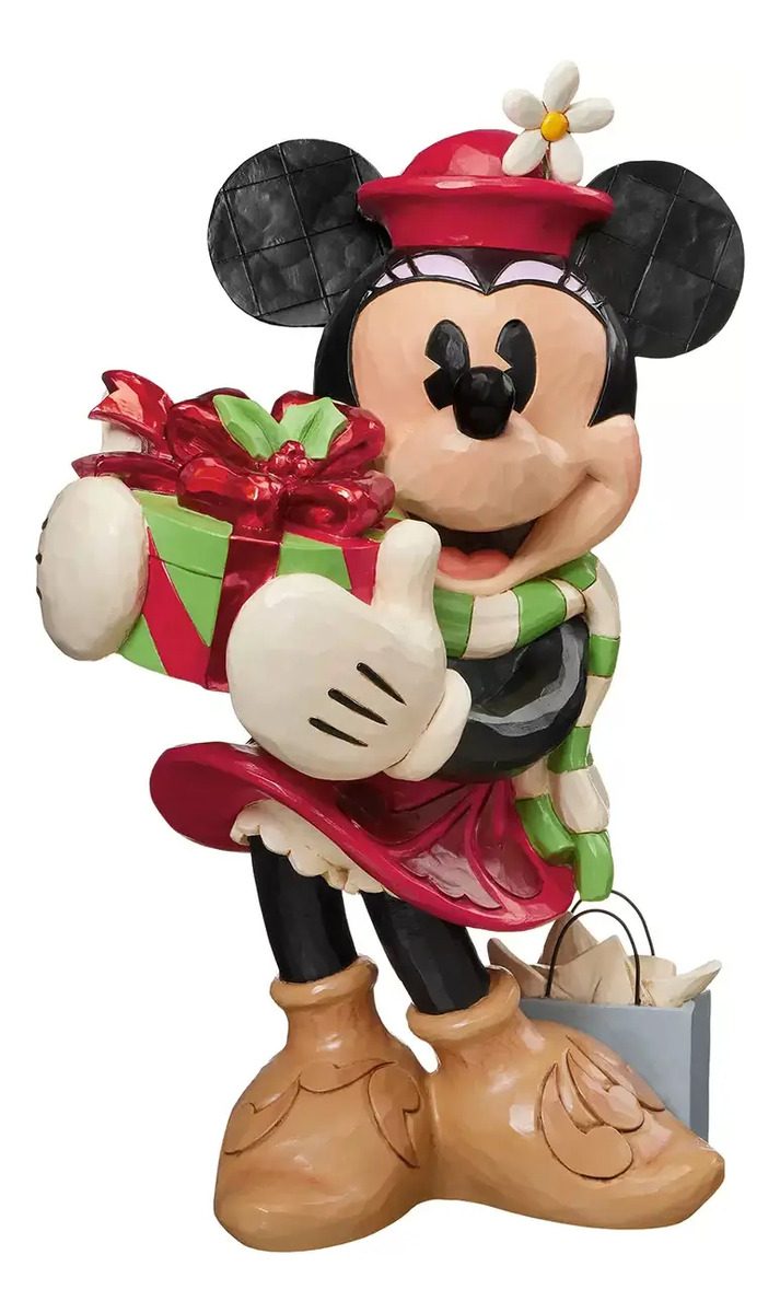 Figura Disney Minnie Holiday Pintado A Mano Navideño Negro - vista 1