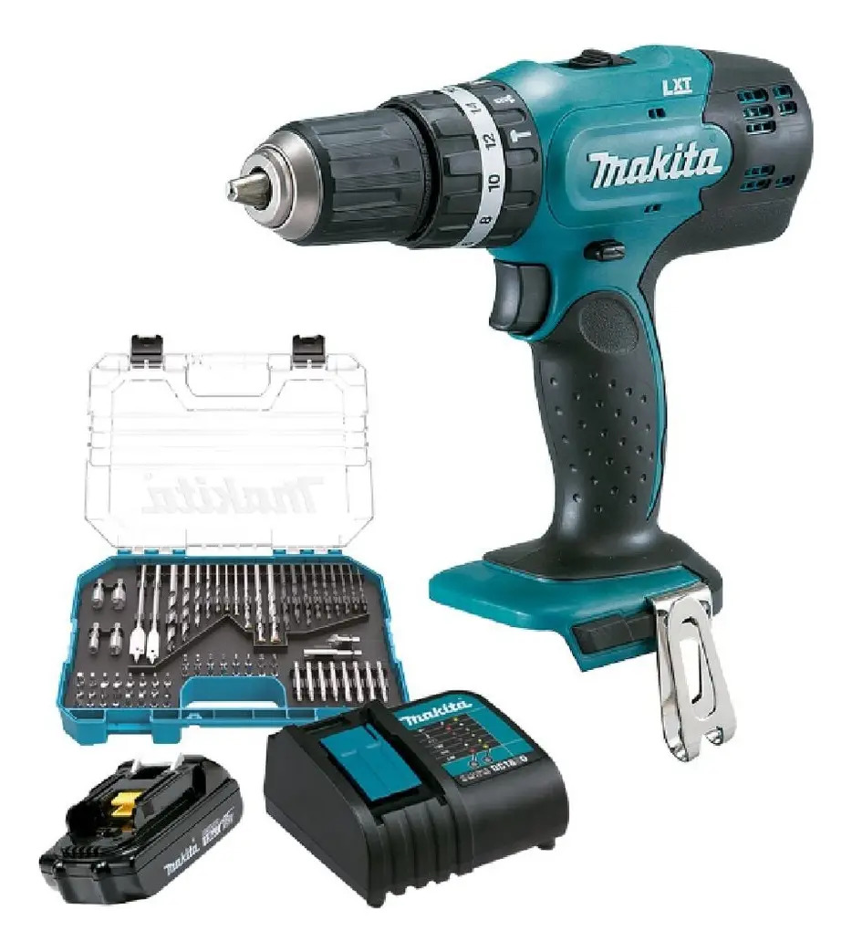 Makita Kit Taladro Rotomartillo Con 75 Accesorios 12v Cian 50/60 Hz - vista 1