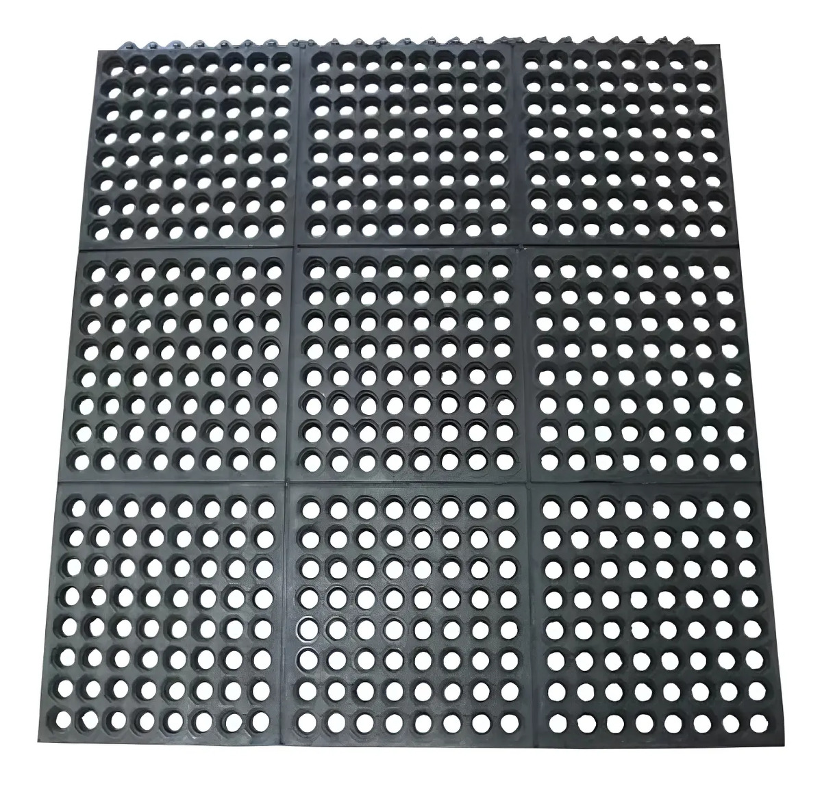 Pack De 8 Tapetes Antifatiga Antiderrapante Industrial Negro