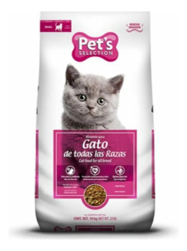 Alimento Para Gato Todas Las Razas Pets Selection 10 Kg