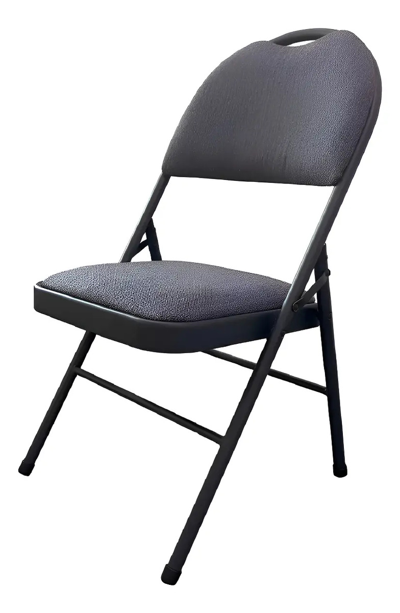Paquete 10 Silla Plegable Acojinada En Tela Metalica