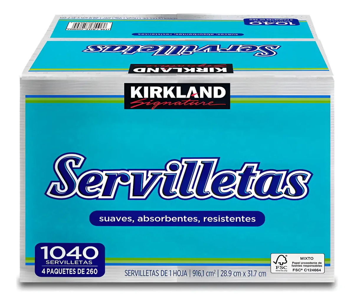 Kirkland Signature Servilletas 4 Paquetes De 260 Pzas Msi Blanco