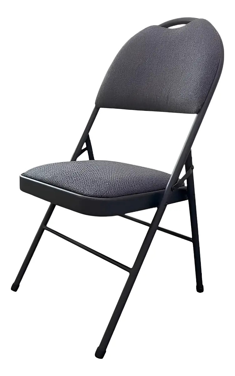 Paquete 4 Silla Plegable Acojinada En Tela Metalica Msi
