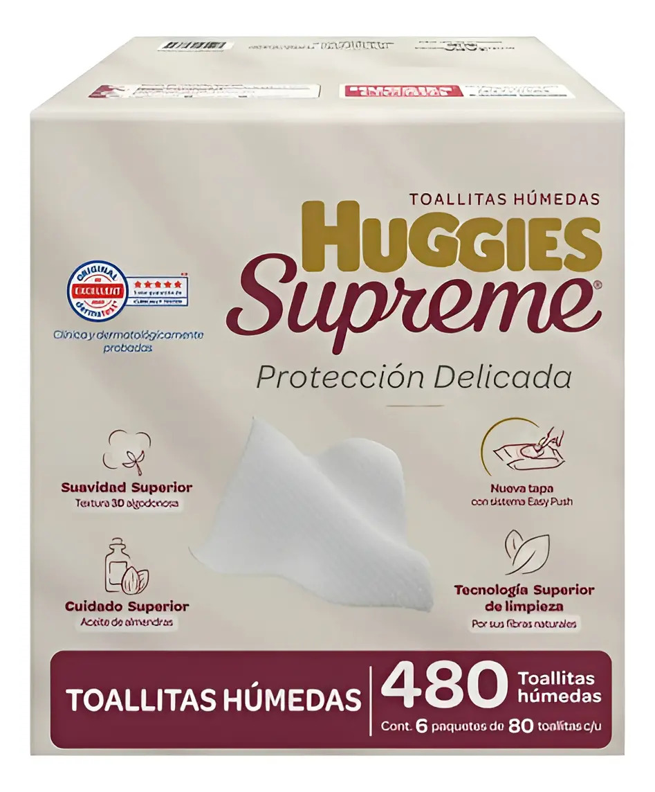 Toallitas Húmedas Huggies Supreme 480 Pzas
