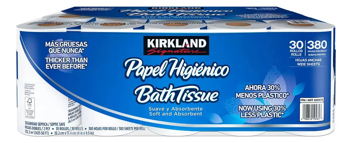 Papel De Baño Higiénico Kirkland Signature 30 Pzas