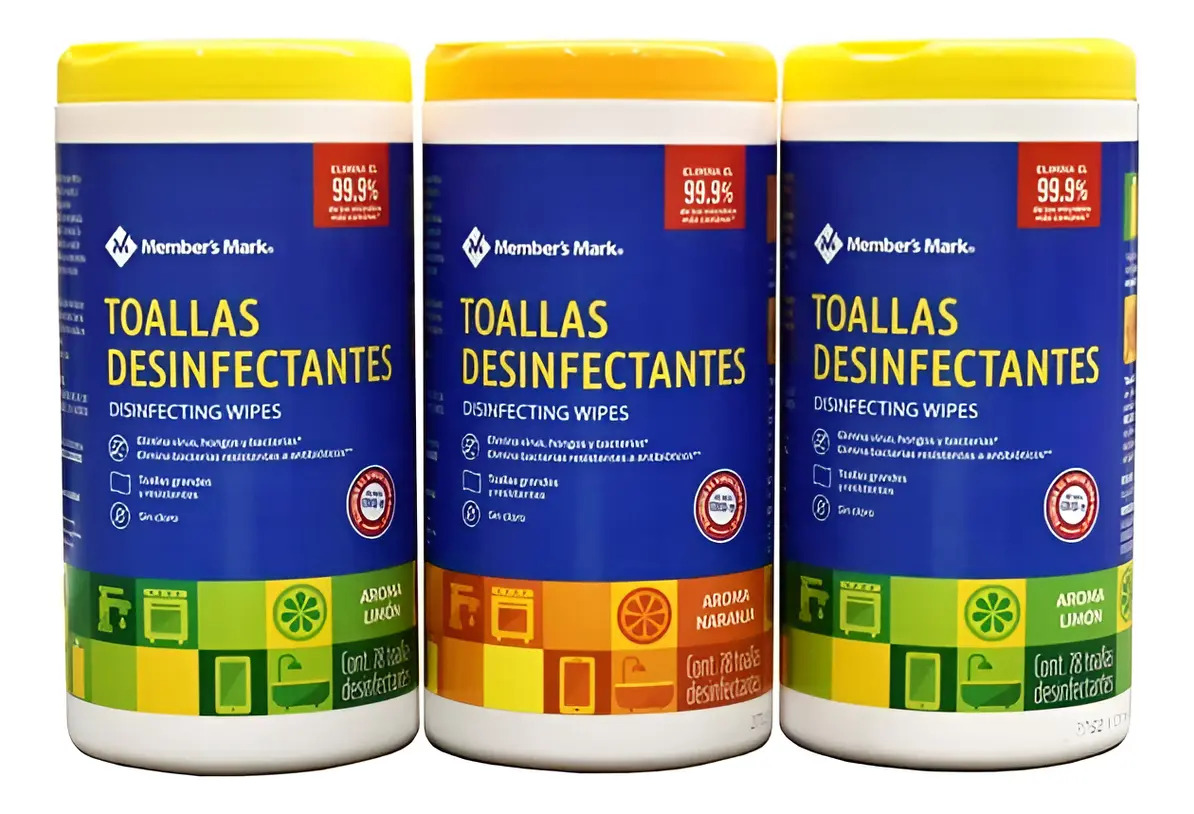 Toallitas Desinfectante Member's Mark 3 Envases De 78 Pz Msi