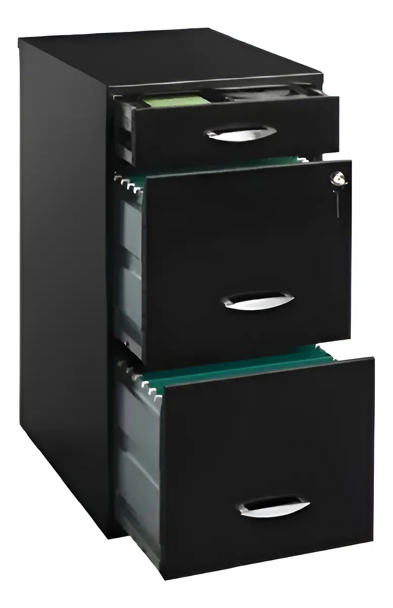 Pedestal Económico 2 Papeleros 1 Archivero Carta Negro Colores