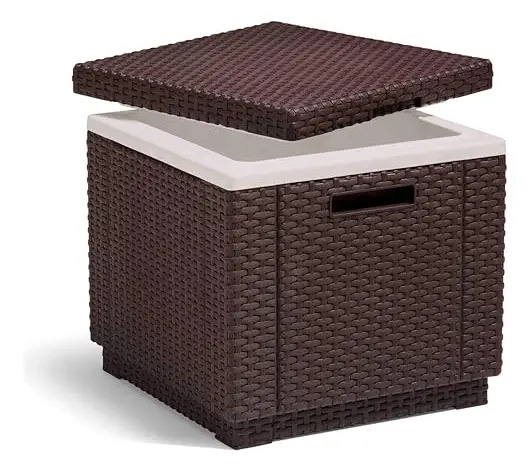 Hielera Mesa De Cubo Keter Para Exterior Em Marrón
