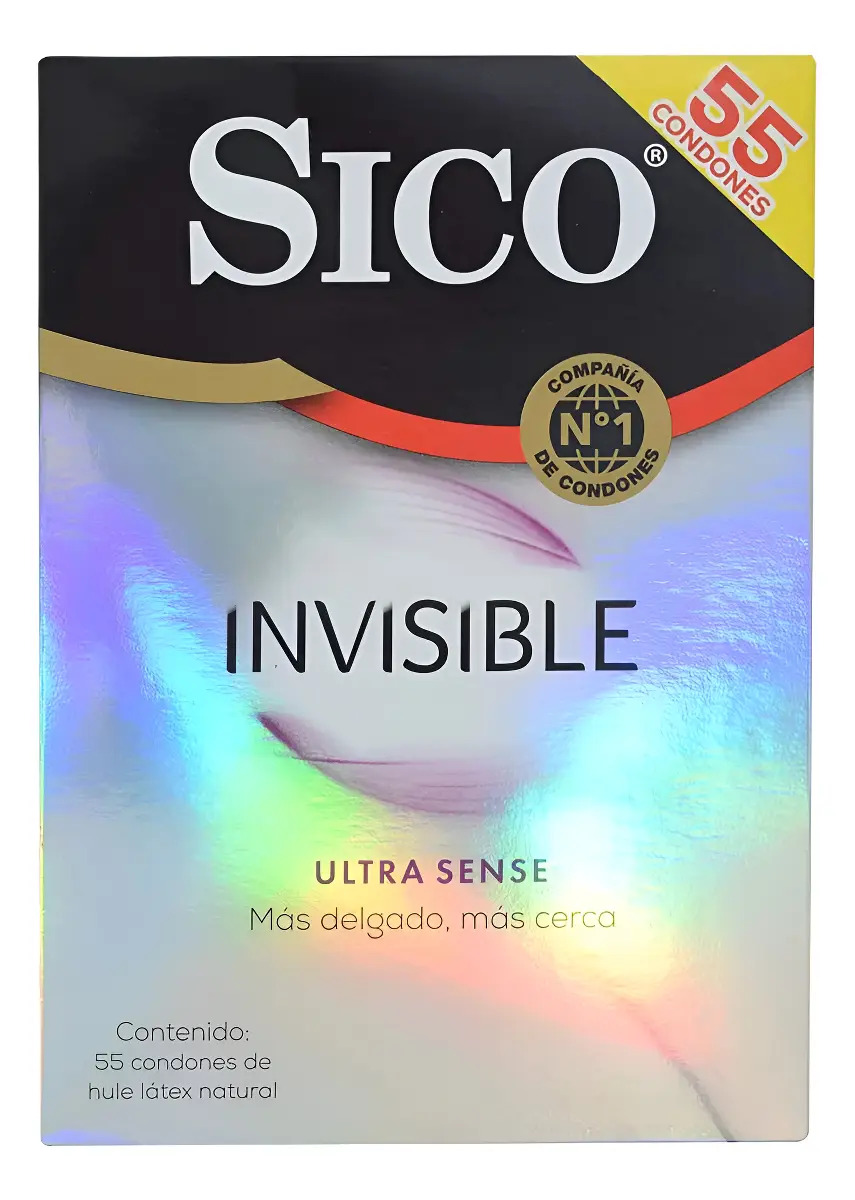 Condones Sico Ultra Sense Invisible 55 Piezas