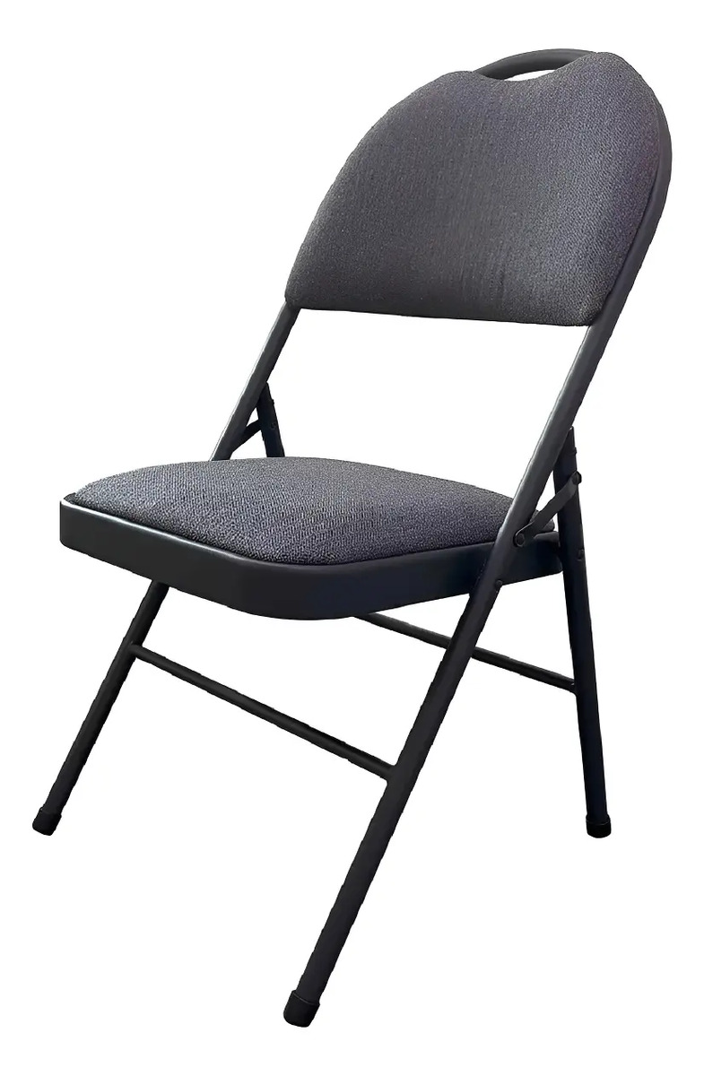 4 Sillas Plegable Metalica Acojinada Oficina Negocio Escu6 Plateado