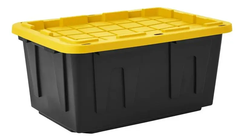 Caja Organizadora Con Tapa Amarilla 102.2 L 1 Negro
