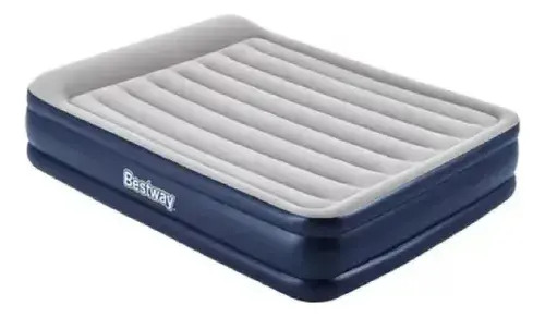 Colchon Inflable Queen Bomba De Aire Eléctrica Integrada Msi Azul