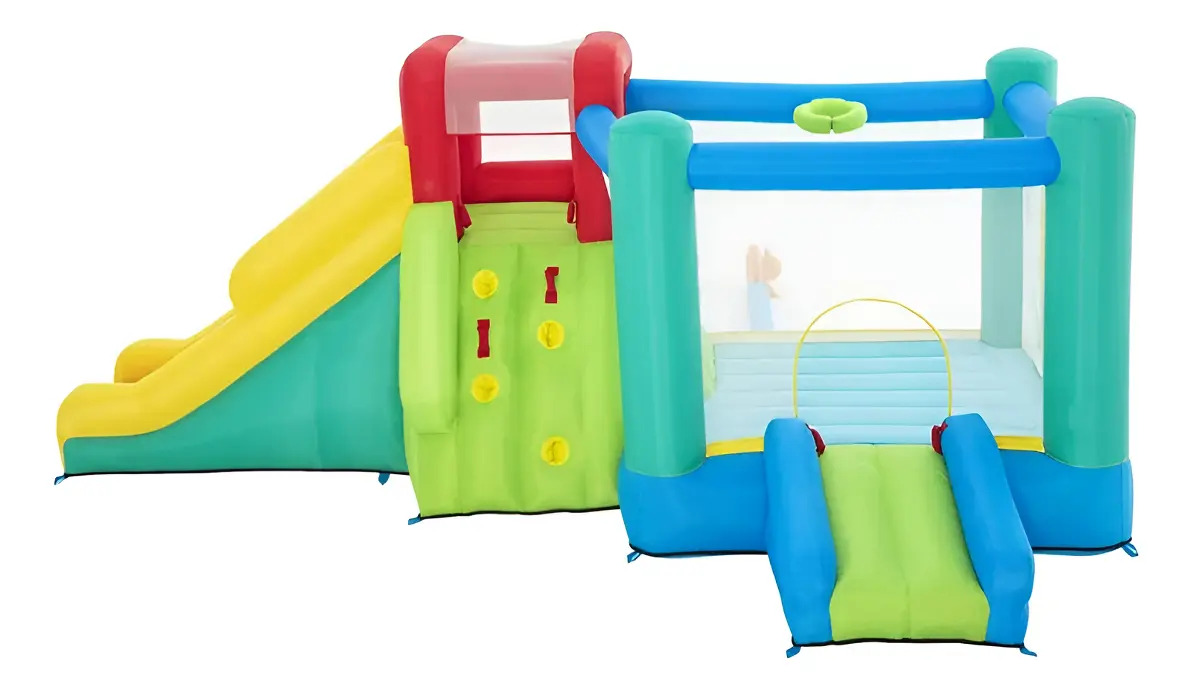 Trampolin Bestway Inflable Escala Y Salta Azul