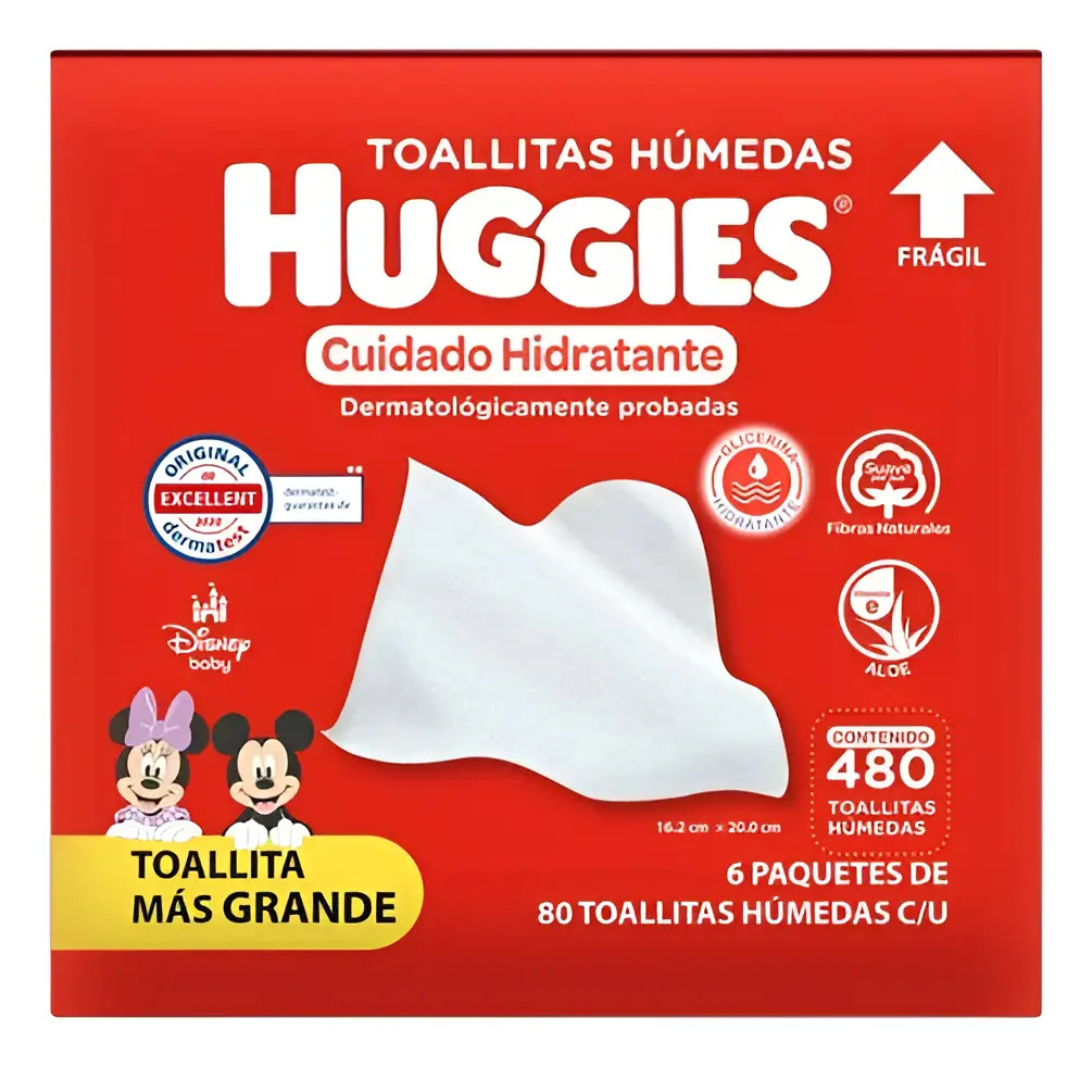 Toallitas Húmedas Huggies Cuidado Hidratante 480 Piezas1