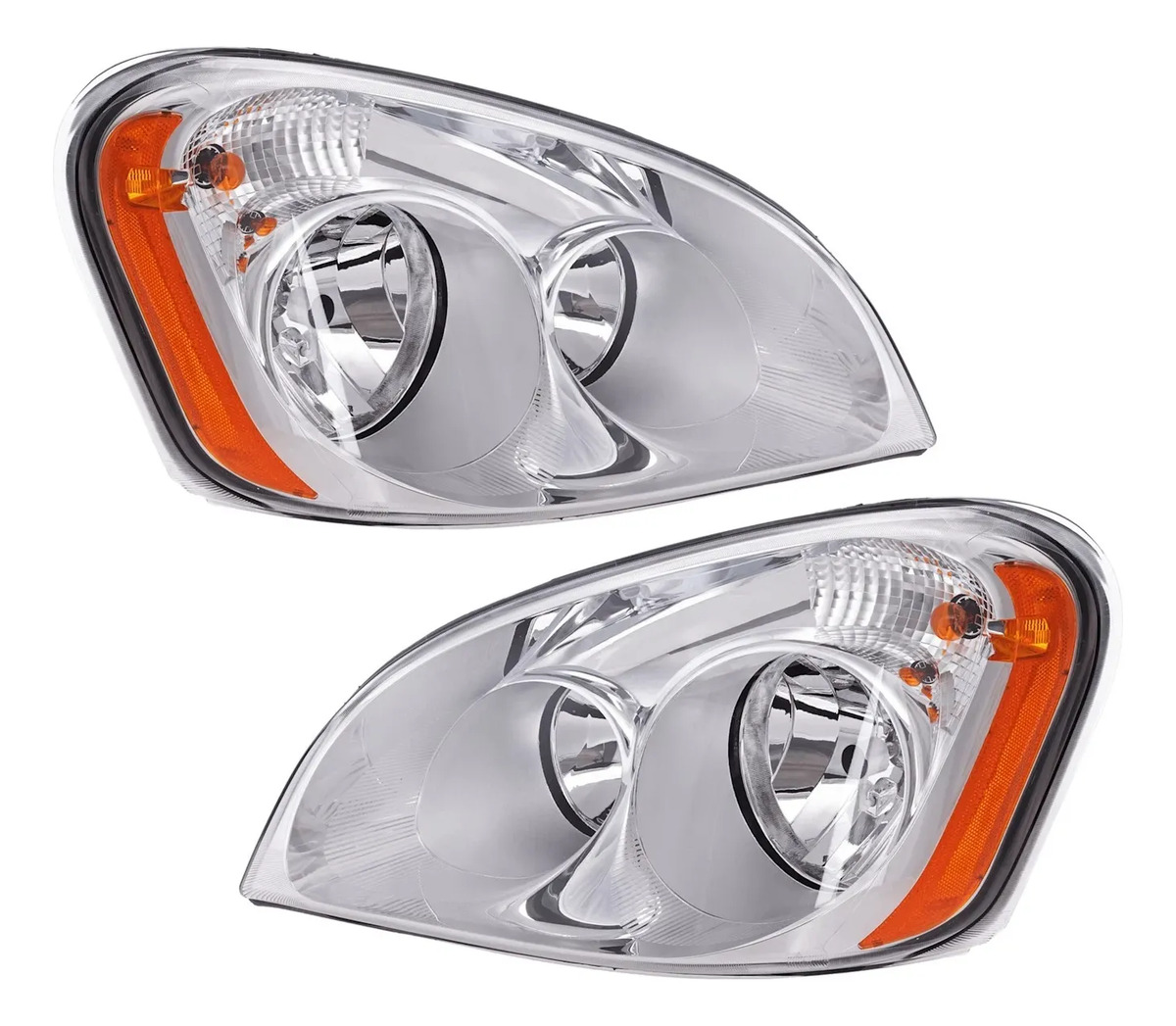Faros Freightliner Cascadia 2008-2017 Cromados Claros Cromados