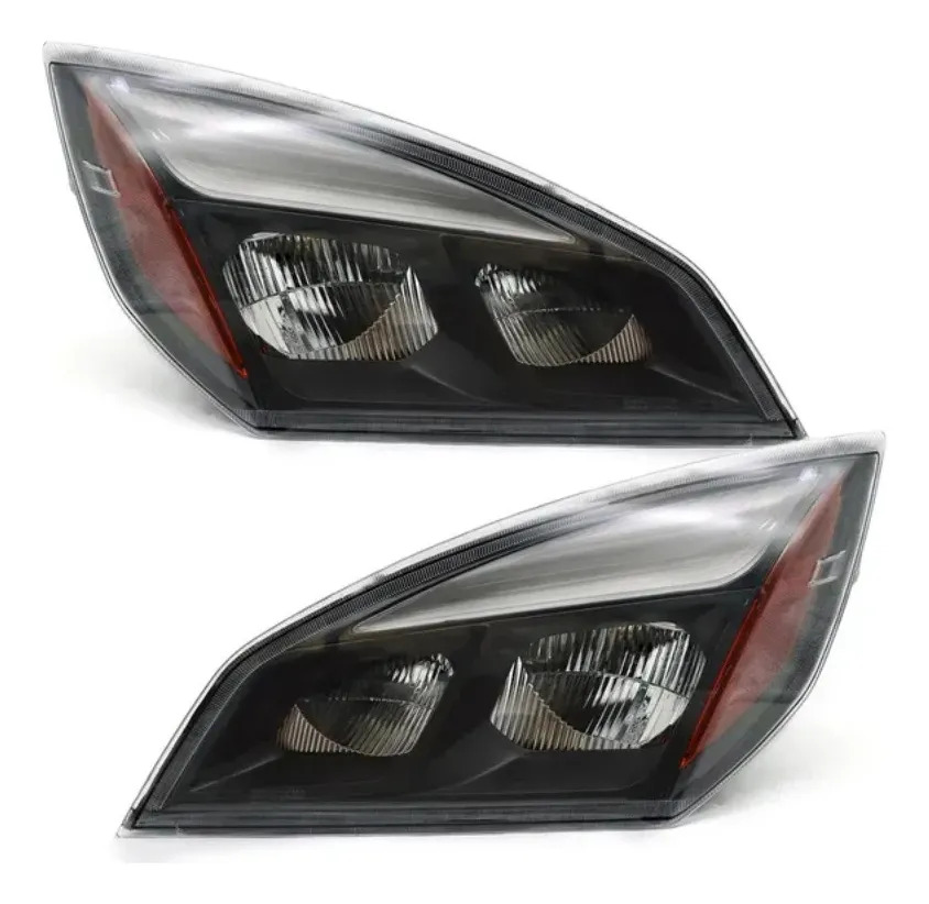 Faros Para Freightliner Cascadia 2018-2025 Led Negros Negro