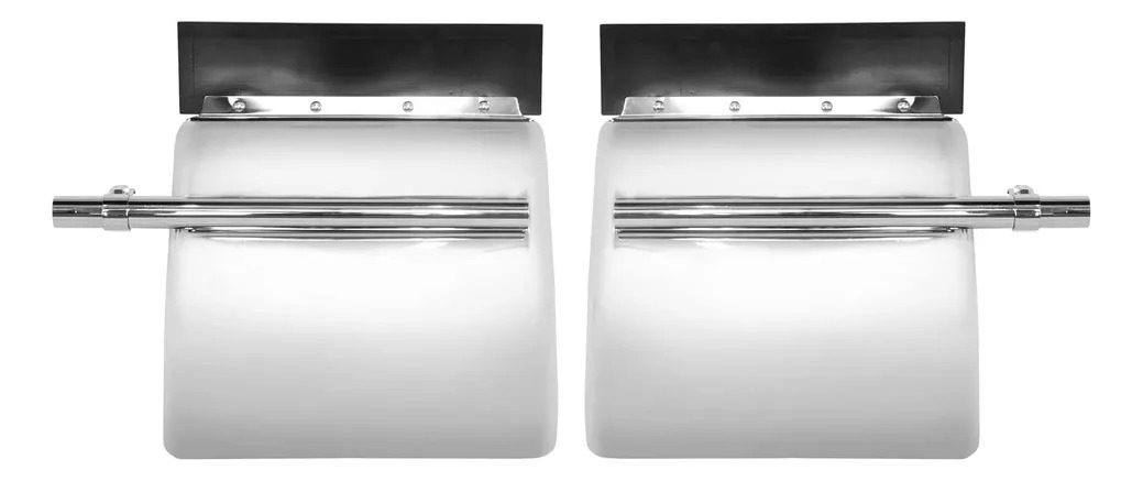 Guardabarros Universales 24x24 Cromados Con Soportes Inoxida