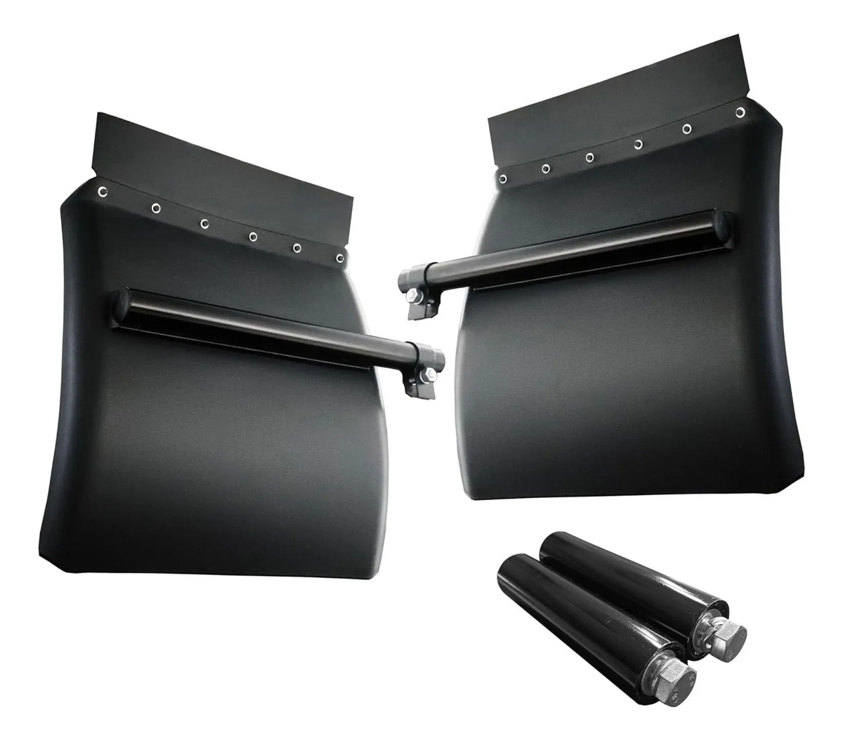 Guardabarros Universales 24x24 Negros Abs Con Soportes