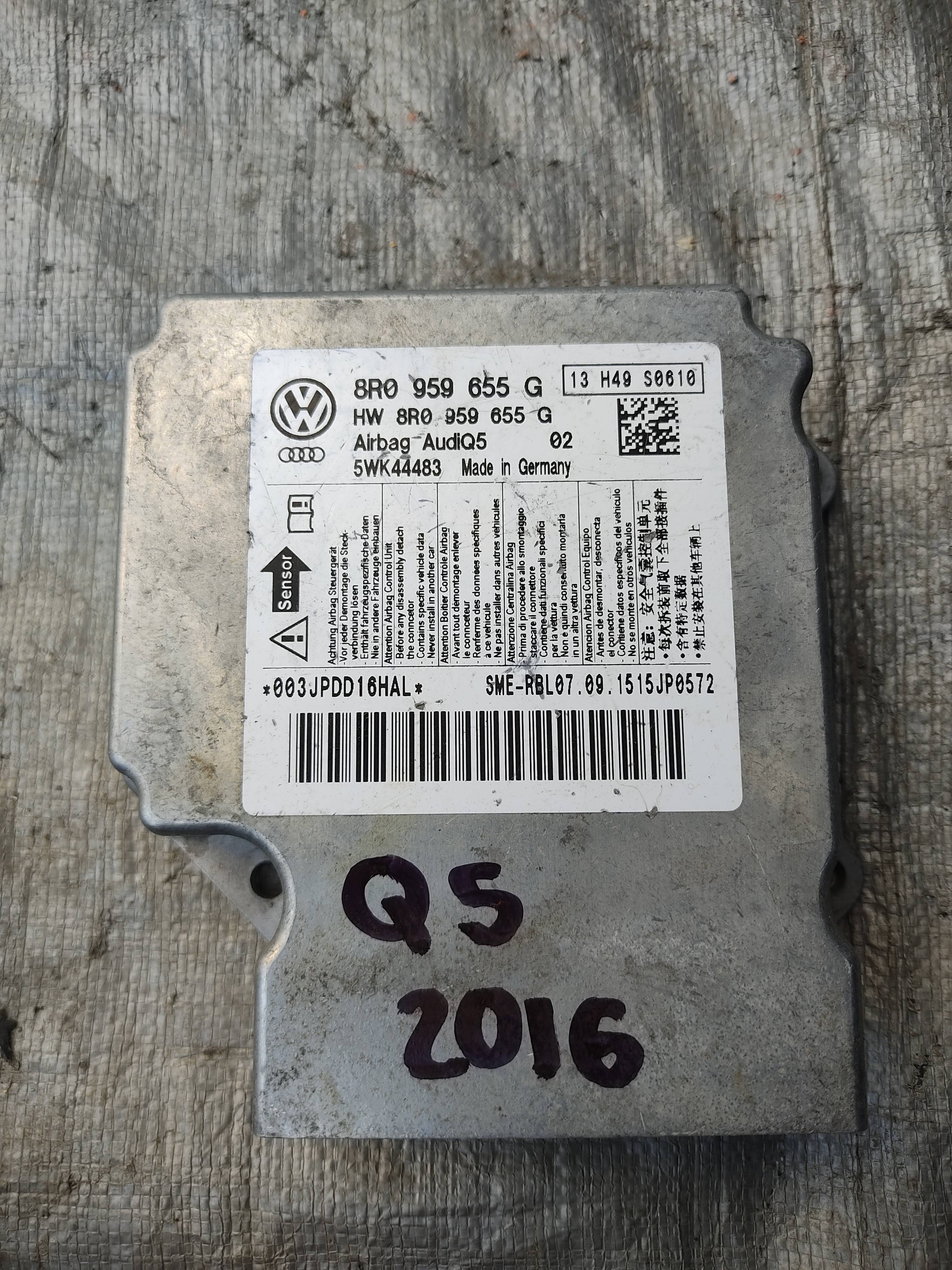 Audi Q5 2010 - 2017 Módulos de Bolsas de Aire Usado Original