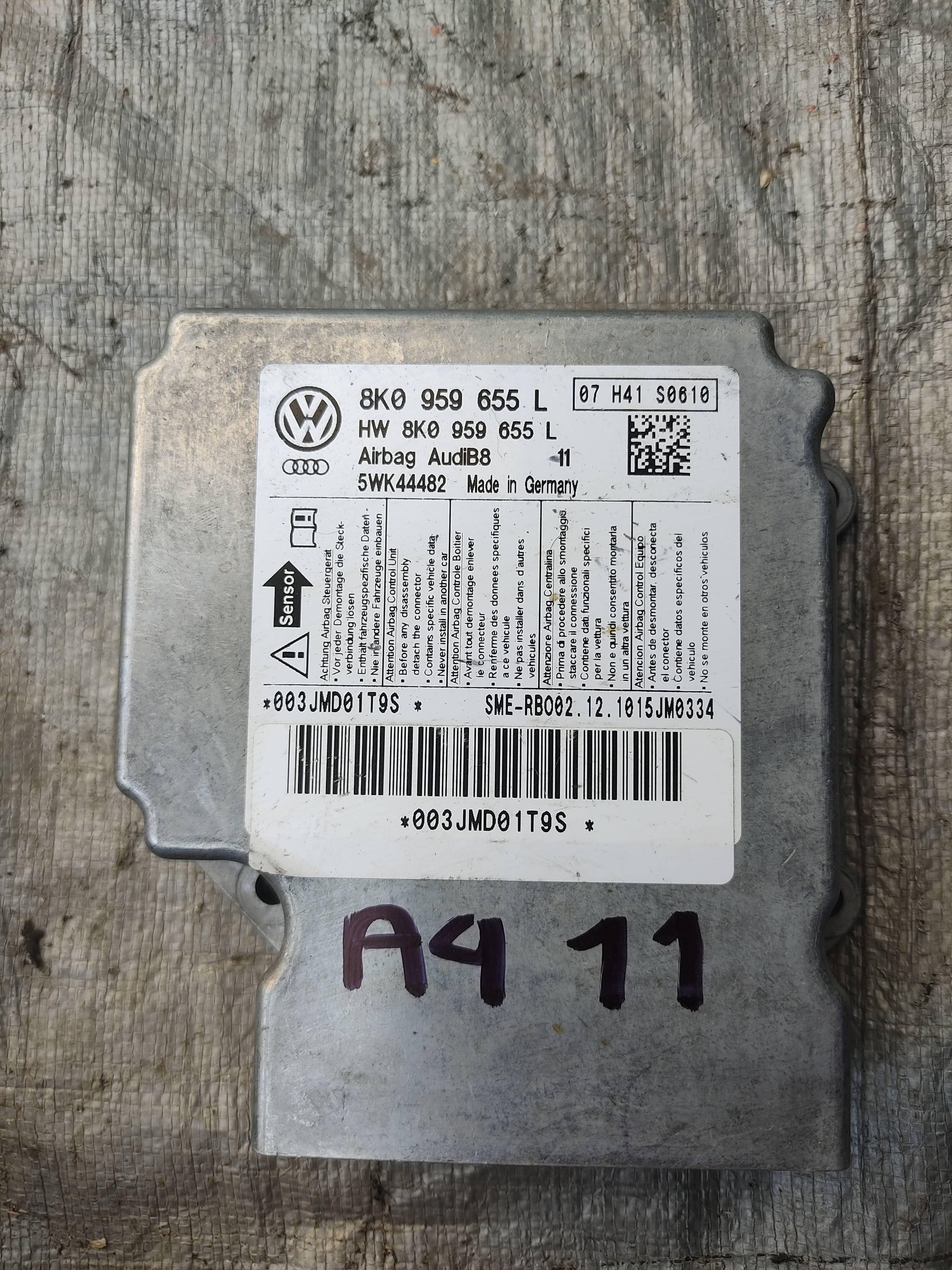 Audi A4 2010 - 2015 Módulos de Bolsas de Aire Usado Original