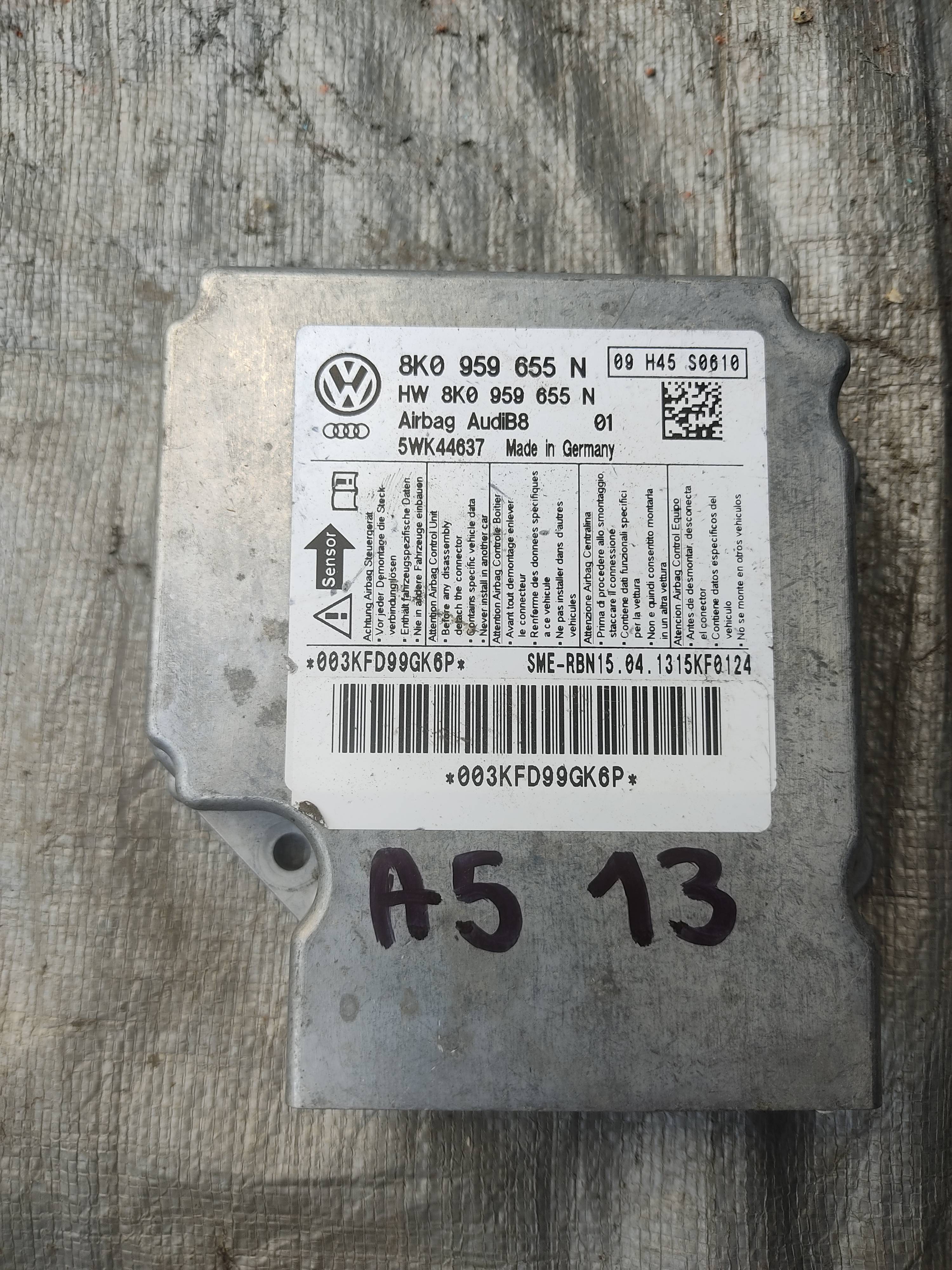 Audi A5 2010 - 2016 Módulos de Bolsas de Aire Usado Original