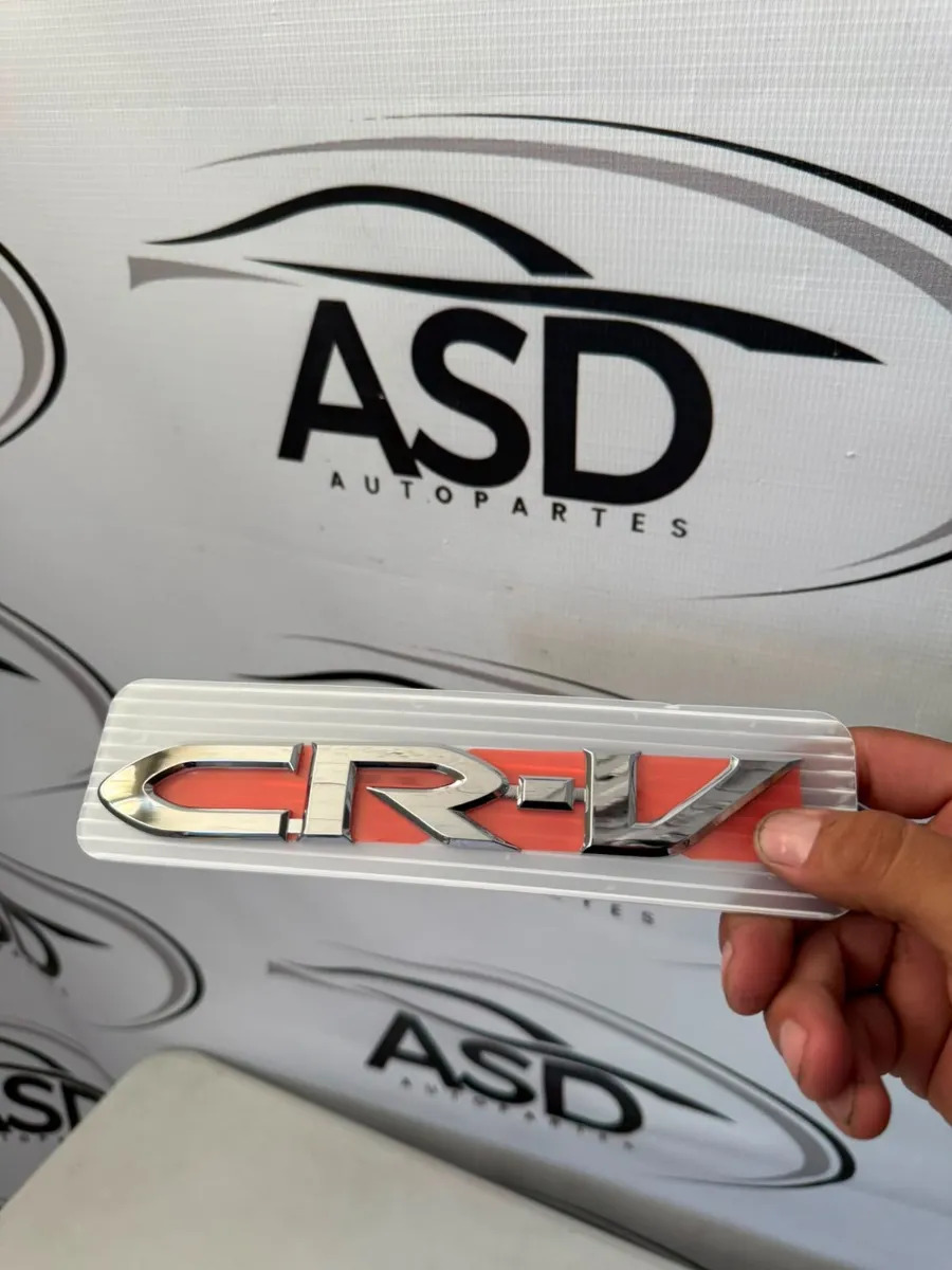 Emblema Letras Cr-v Honda Cajuela Cromado Nuevo Con Plantilla Plateado