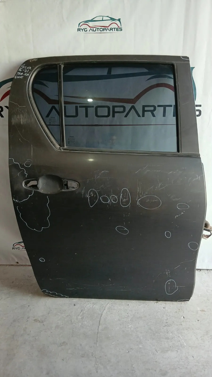 Puerta Trasera Derecha Toyota Hilux 16-25 C/vidrios Elevador Trasera Derecho Gris