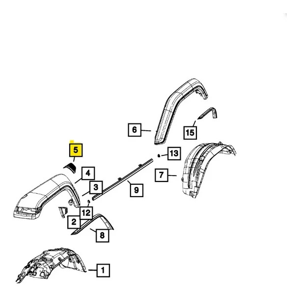 Guia Salpicadera Derecha Jeep Wrangler 2018 19 20 22 24 2026