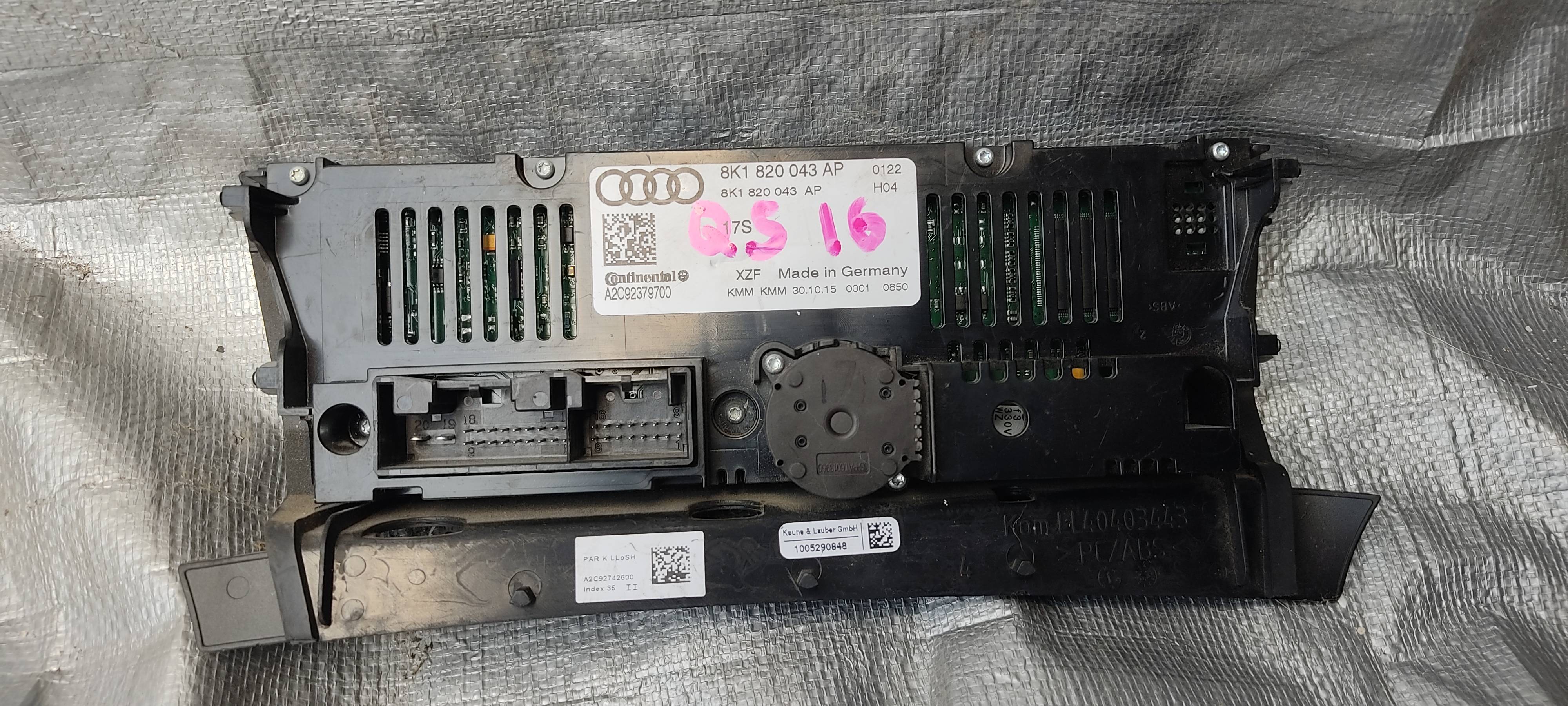 Audi Q5 2013 - 2016 Control de Clima Delantera Usado Original