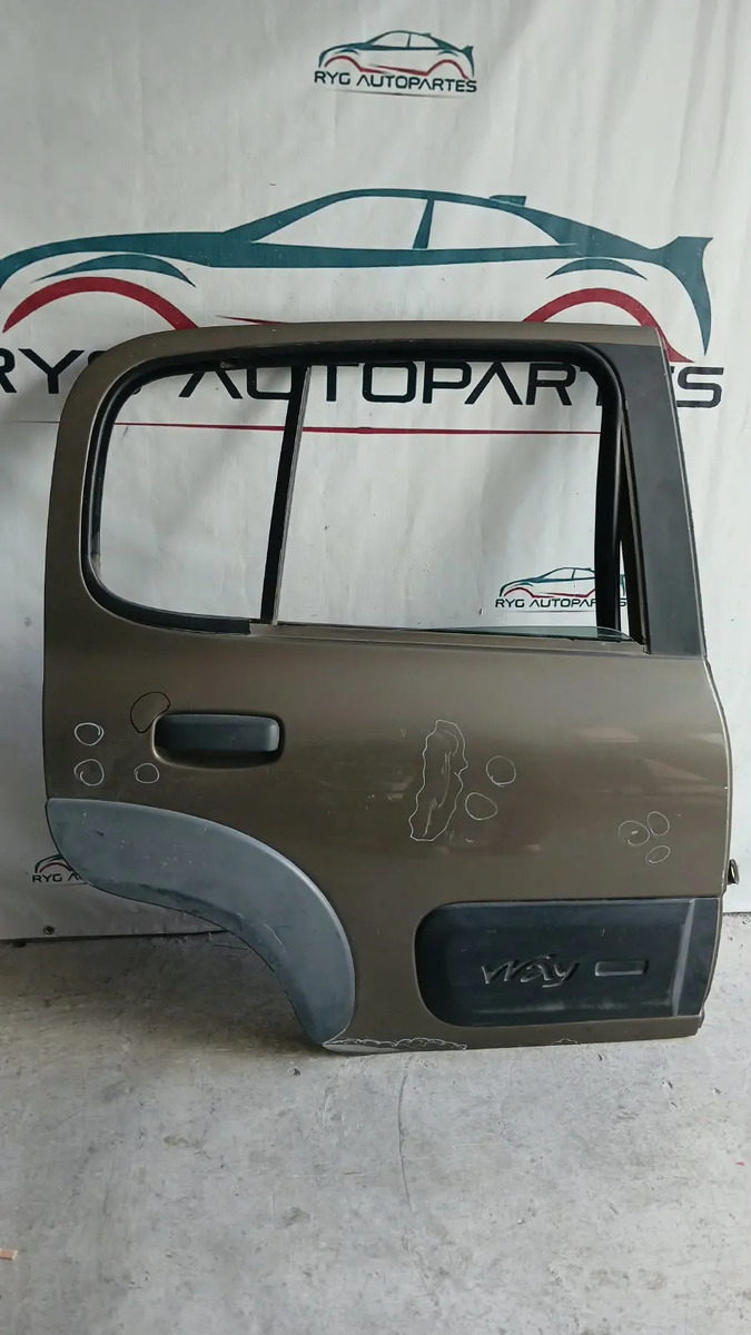Puerta Trasera Derecha Fiat Uno Way 2015-2020 S/aleta S/felp Trasera Derecho Cafe