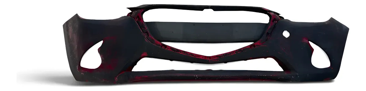 Fascia Delantera Mazda 2 2016 2019 Negro Con Detalles Rojos